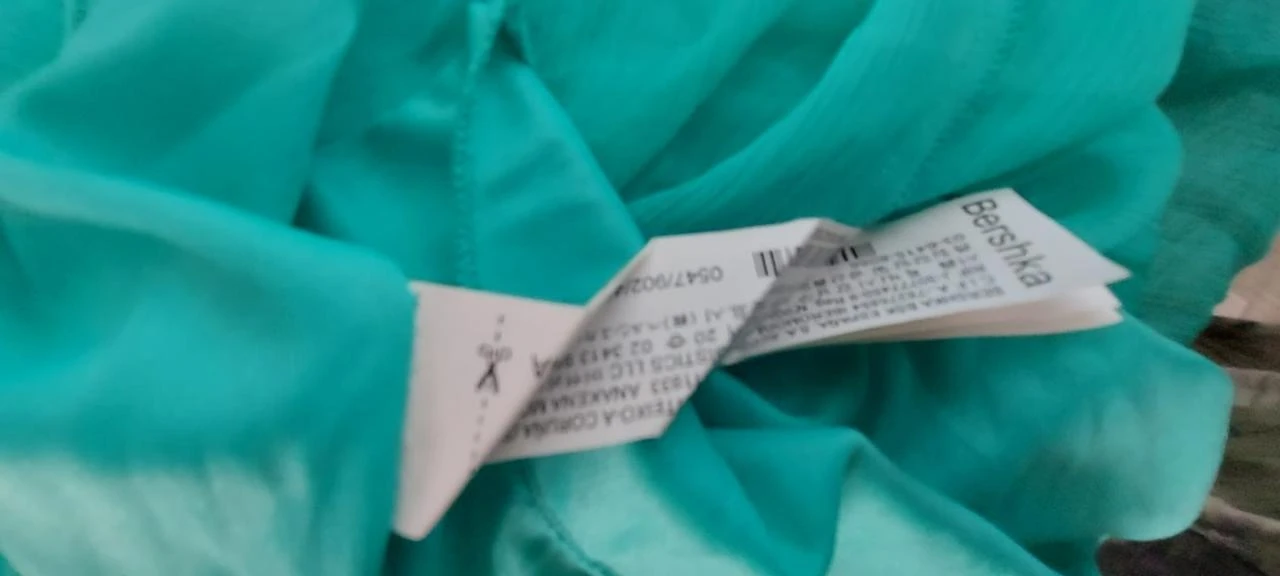 Bershka vestido/túnica turquesa, tamanho P – photo 3